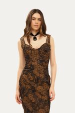 Vestido Midi Hayden Framed - PRETO 2