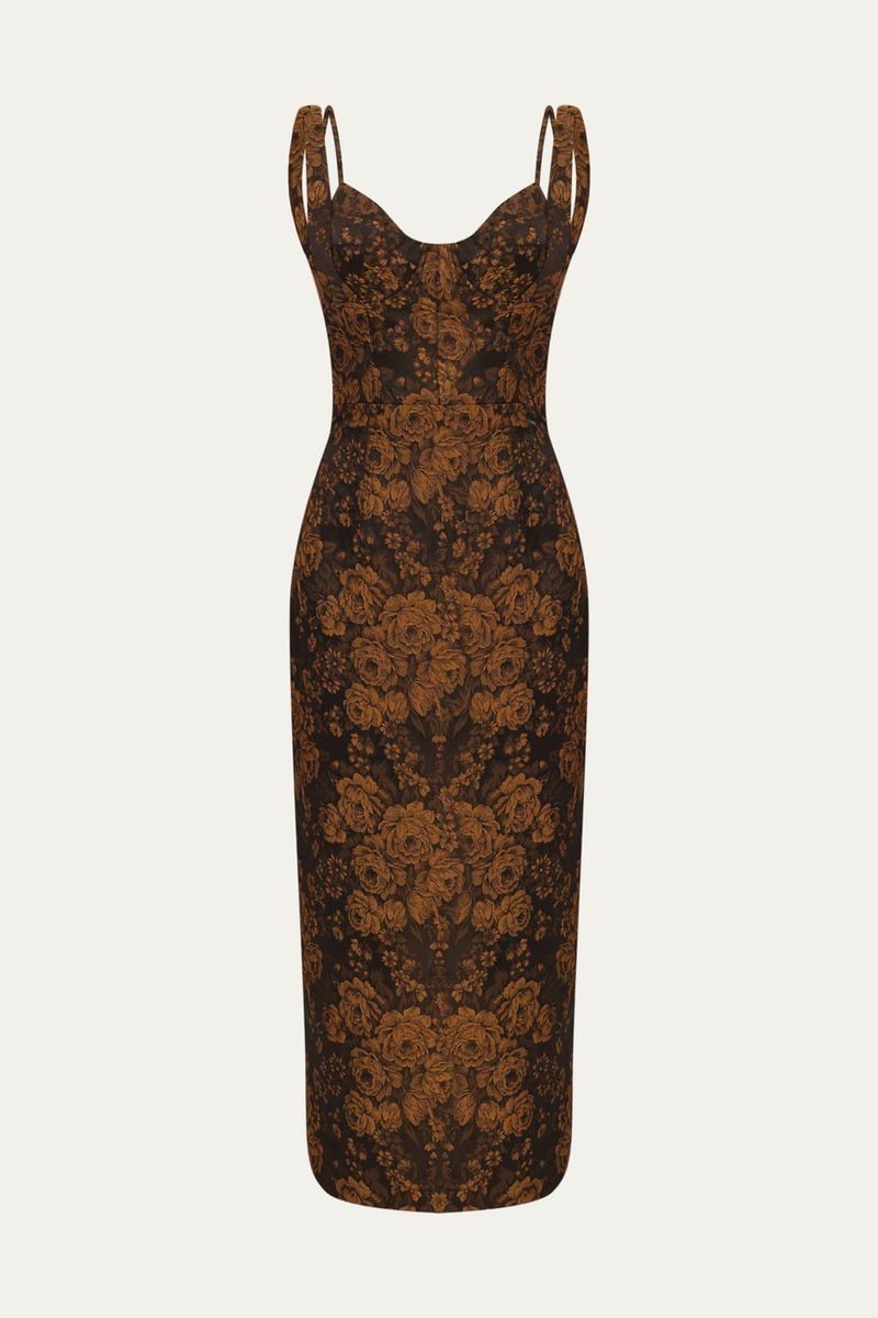 Vestido Midi Hayden Framed - PRETO 0