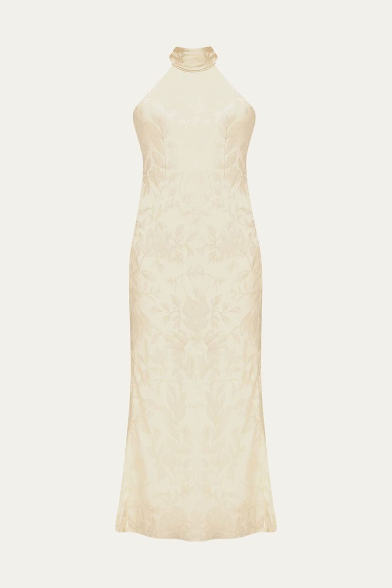 Vestido Frente  nica Foglie Framed - OFF WHITE 0