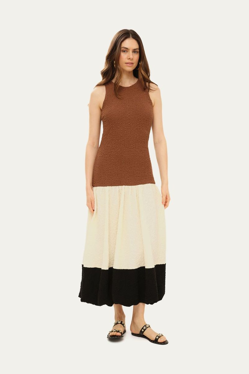 Vestido Midi Nadador Sorella Framed - MULTICOLORIDO 0