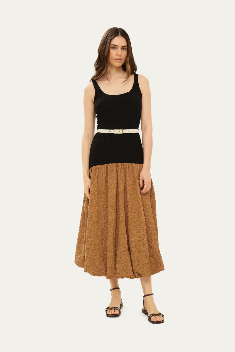 Vestido Midi Regata Sorella Framed - BICOLOR 0