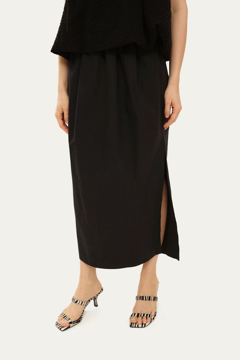 Saia Midi Fabrille Framed - PRETO 1