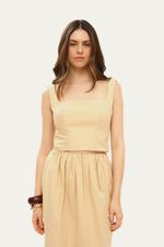 Top Fabrille Framed - BEGE 0