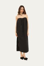 Vestido Longo Sem Al as Fabrille Framed - PRETO 0