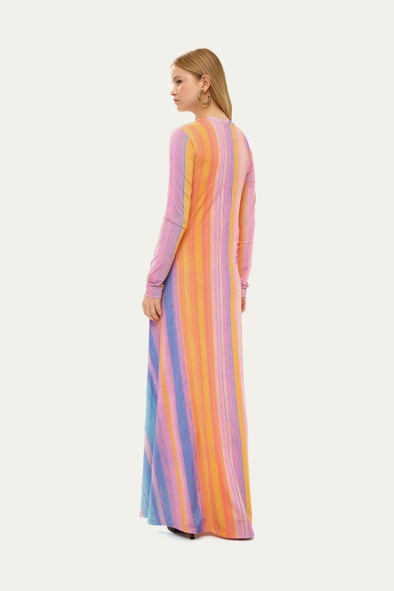 Vestido Longo Jurer  Voa Voa - MULTICOLORIDO 3