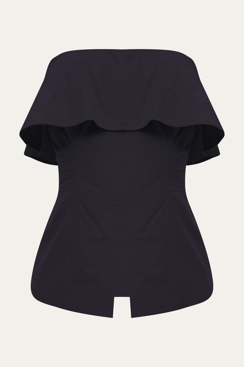 Blusa Tomara que CaiaTqc Gabardine Lilly Sarti - MARINHO 0