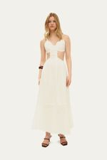Vestido Longo Linho Cleo Lilly Sarti - OFF WHITE 1