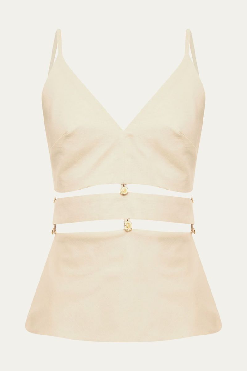 Top Al a Linho Cairo Lilly Sarti - OFF WHITE 0