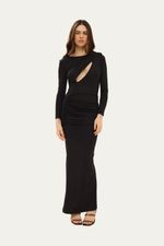 Vestido Midi Ml Malha Lilly Sarti - PRETO 1