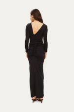 Vestido Midi Ml Malha Lilly Sarti - PRETO 3