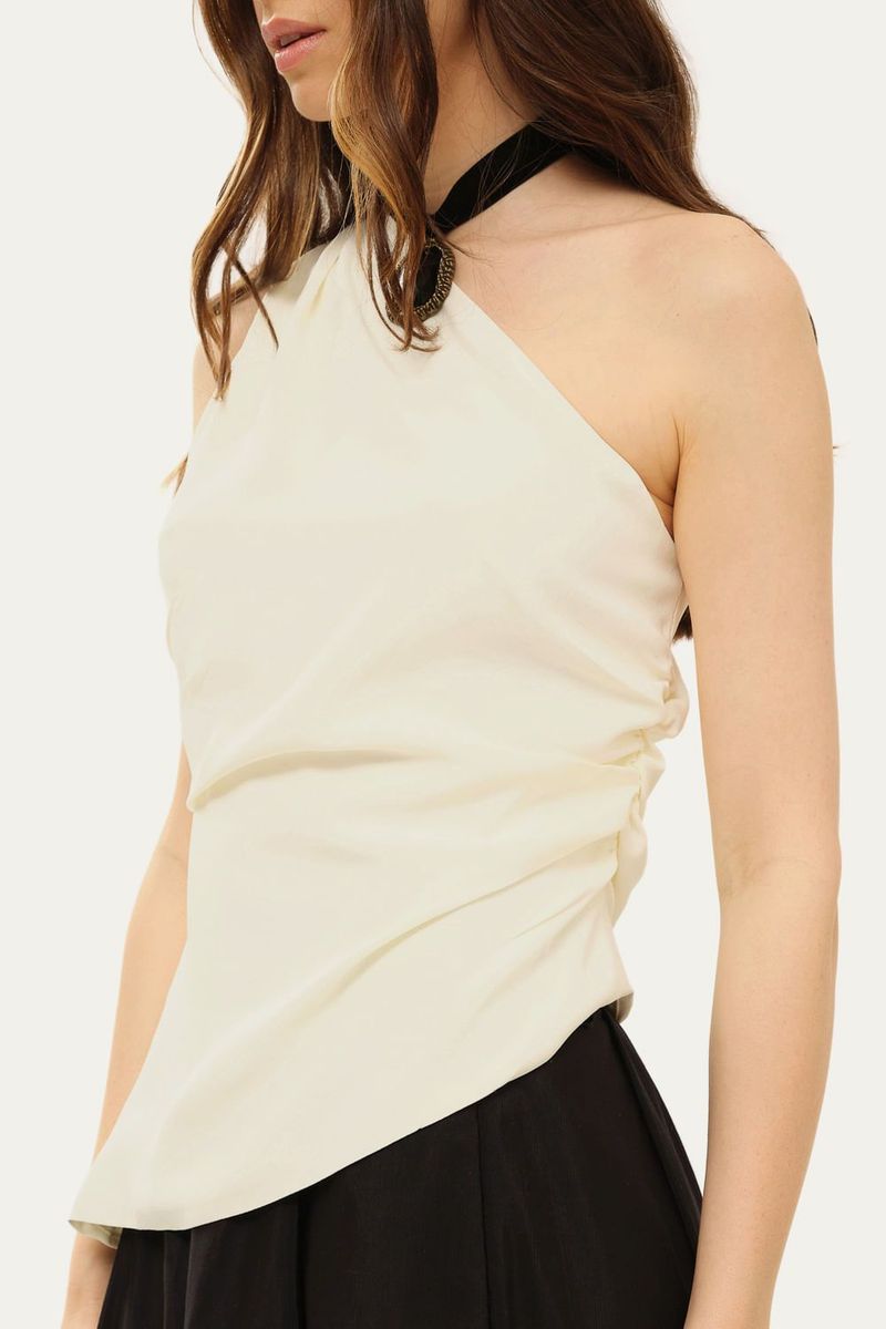 Blusa Manga Curta Tilo Francesca - OFF WHITE 2