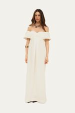 Vestido Longo Ombro Ombro Adriana Degreas - OFF WHITE 1