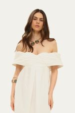 Vestido Longo Ombro Ombro Adriana Degreas - OFF WHITE 2