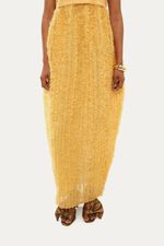 Vestido Longo Cartas Aluf - AMARELO 2