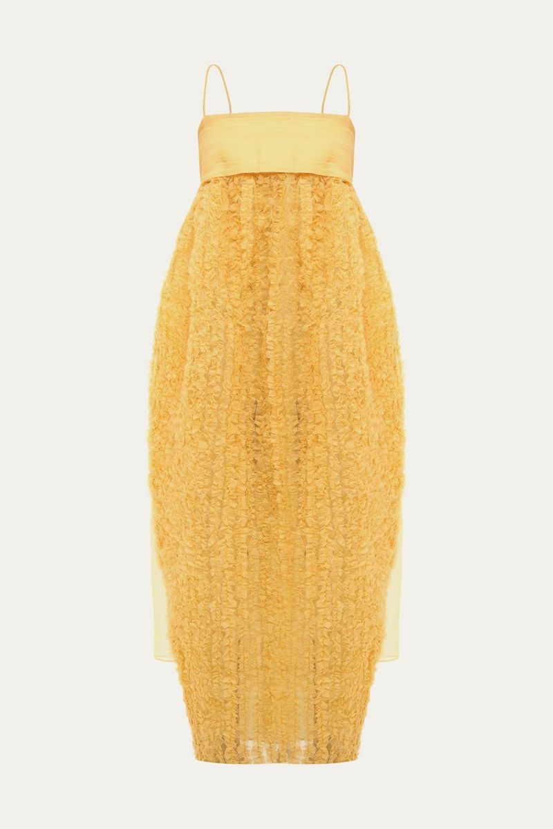 Vestido Longo Cartas Aluf - AMARELO 4
