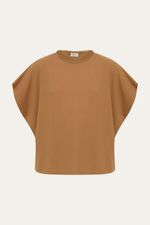 Tshit Manga Curta Ampla Tricot Egrey - BEGE 4