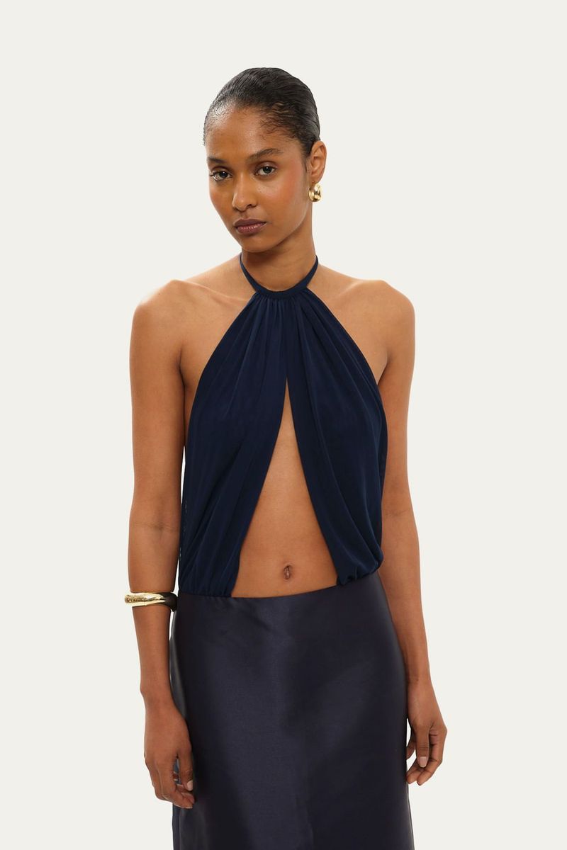 Vestido Decote Fauve - MARINHO 1