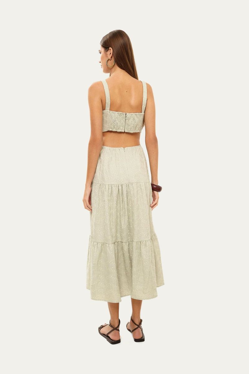 Vestido Midi Caparica Clemence - VERDE 3