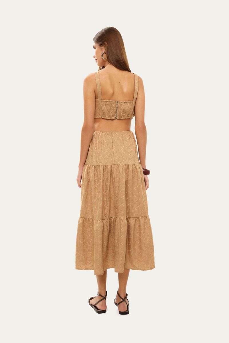 Vestido Midi Caparica Clemence - MARROM 3