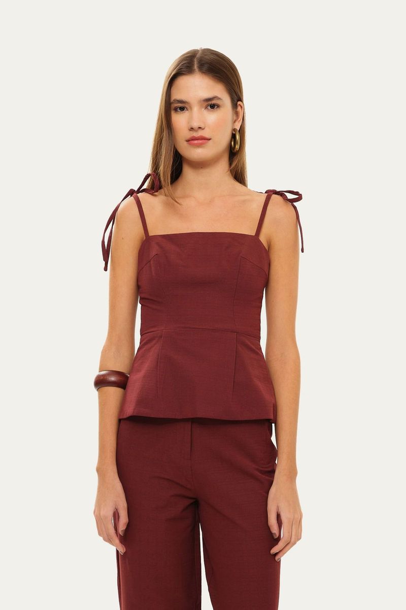 Blusa Sm Slub Clemence - VINHO 0