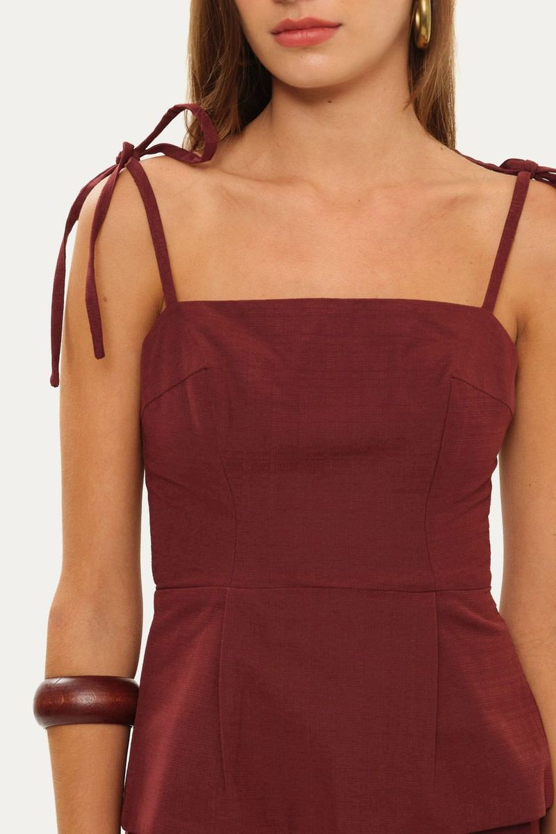 Blusa Sm Slub Clemence - VINHO 2