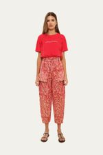 Cal a Jacquard Peplum A l m - VERMELHO 0