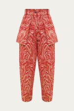 Cal a Jacquard Peplum A l m - VERMELHO 4