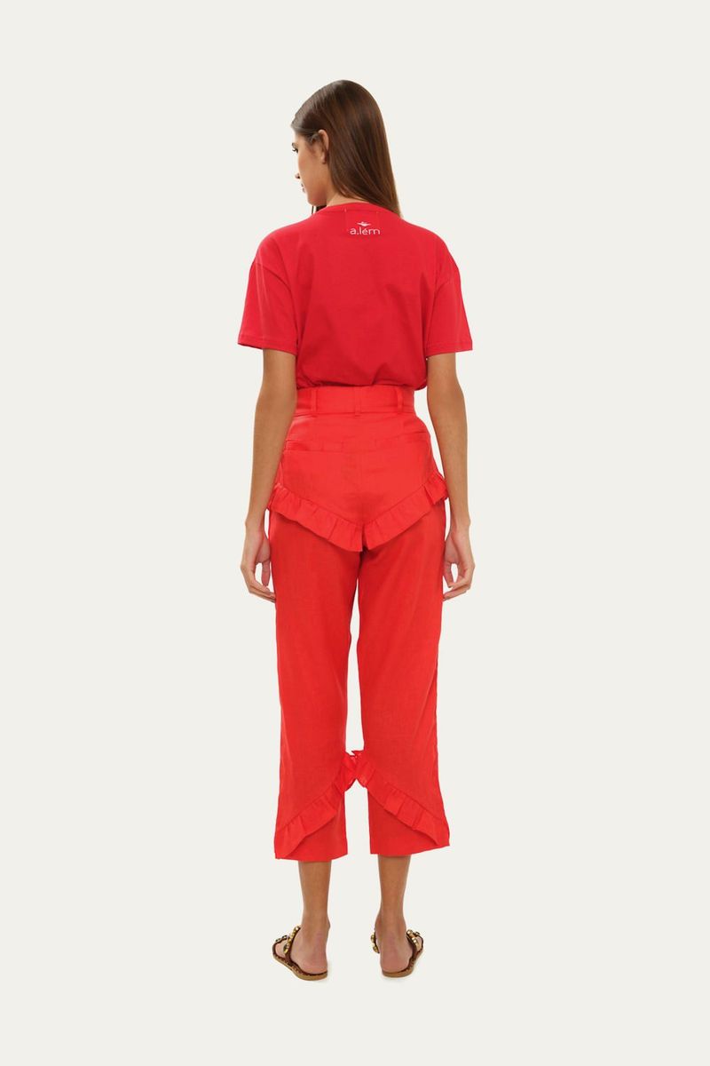 Cal a Linho Babados A l m - VERMELHO 4