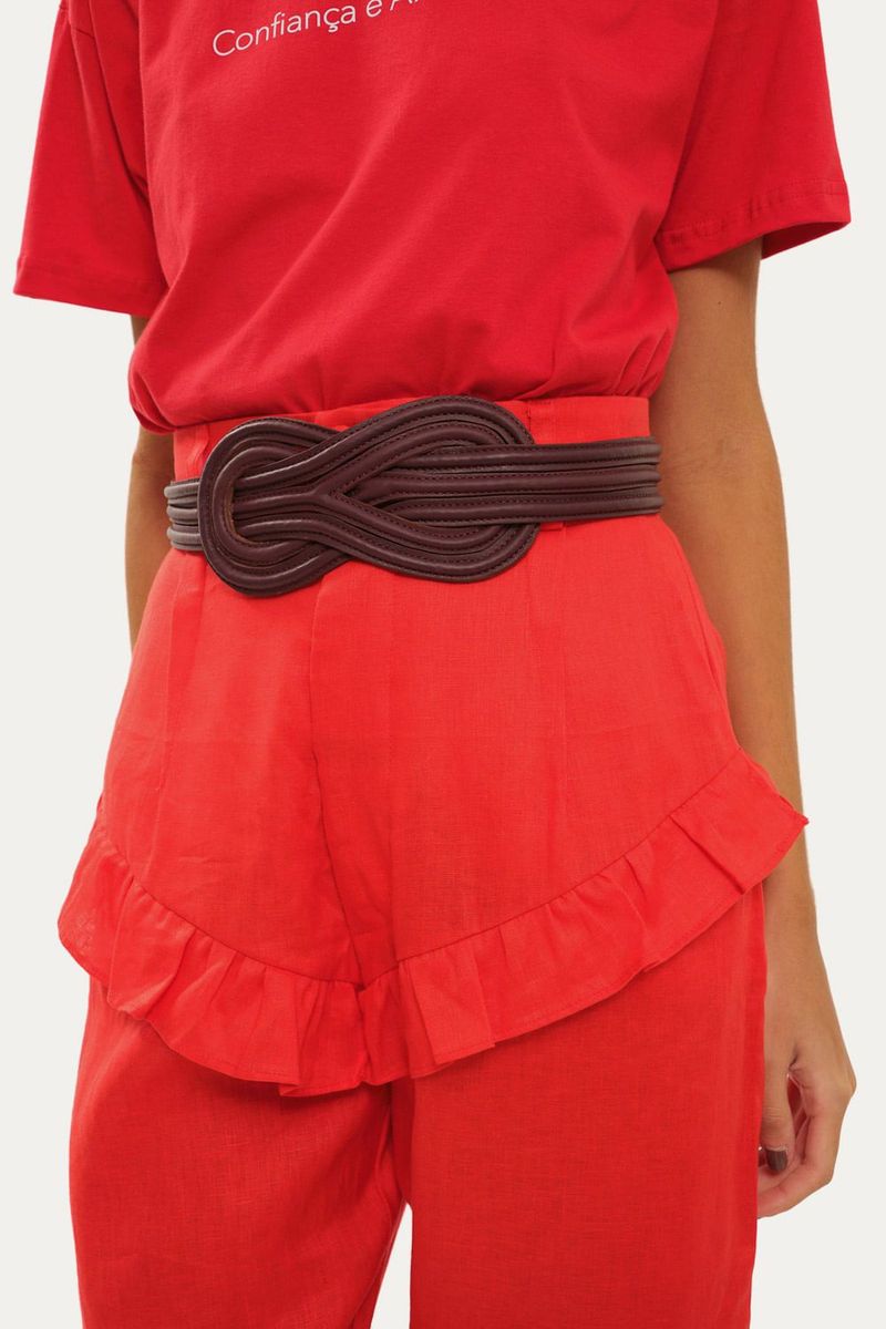 Cinto Infinito Couro A l m - ROXO 1