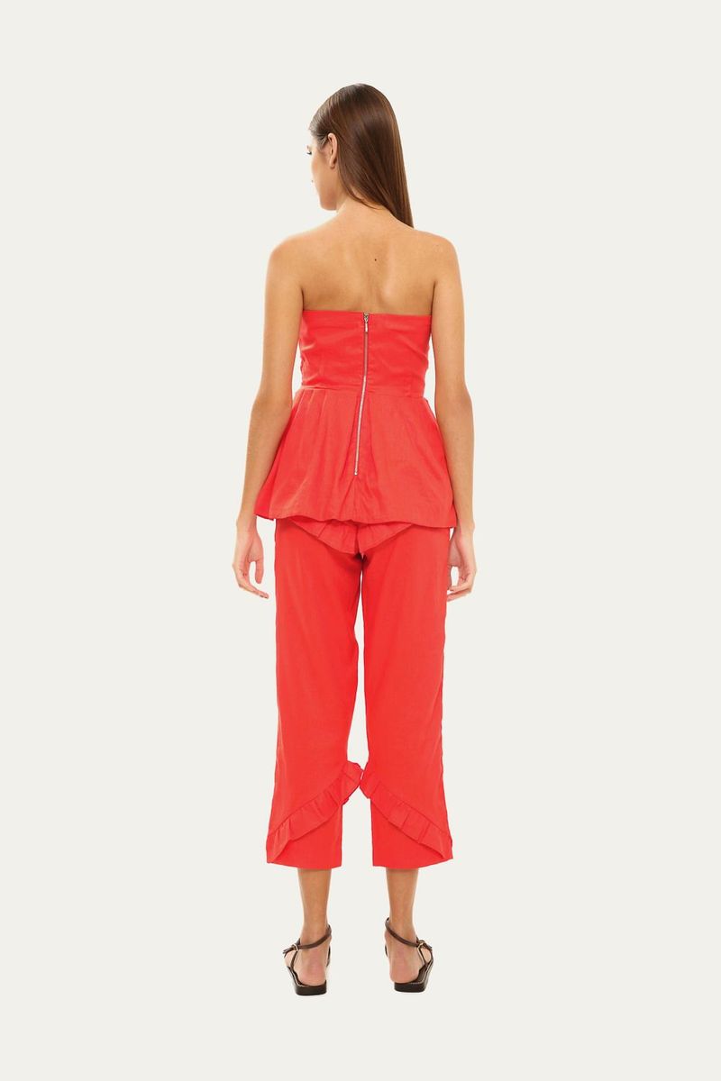 Top Linho Peplum A l m - VERMELHO 4