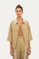 Conjunto Jacquard Com Renda A l m - BEGE 3