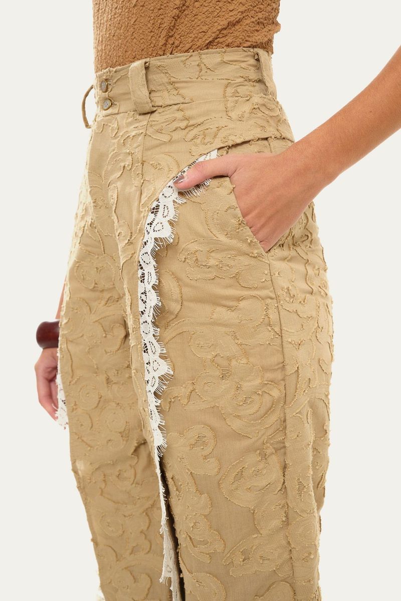 Conjunto Jacquard Com Renda A l m - BEGE 6