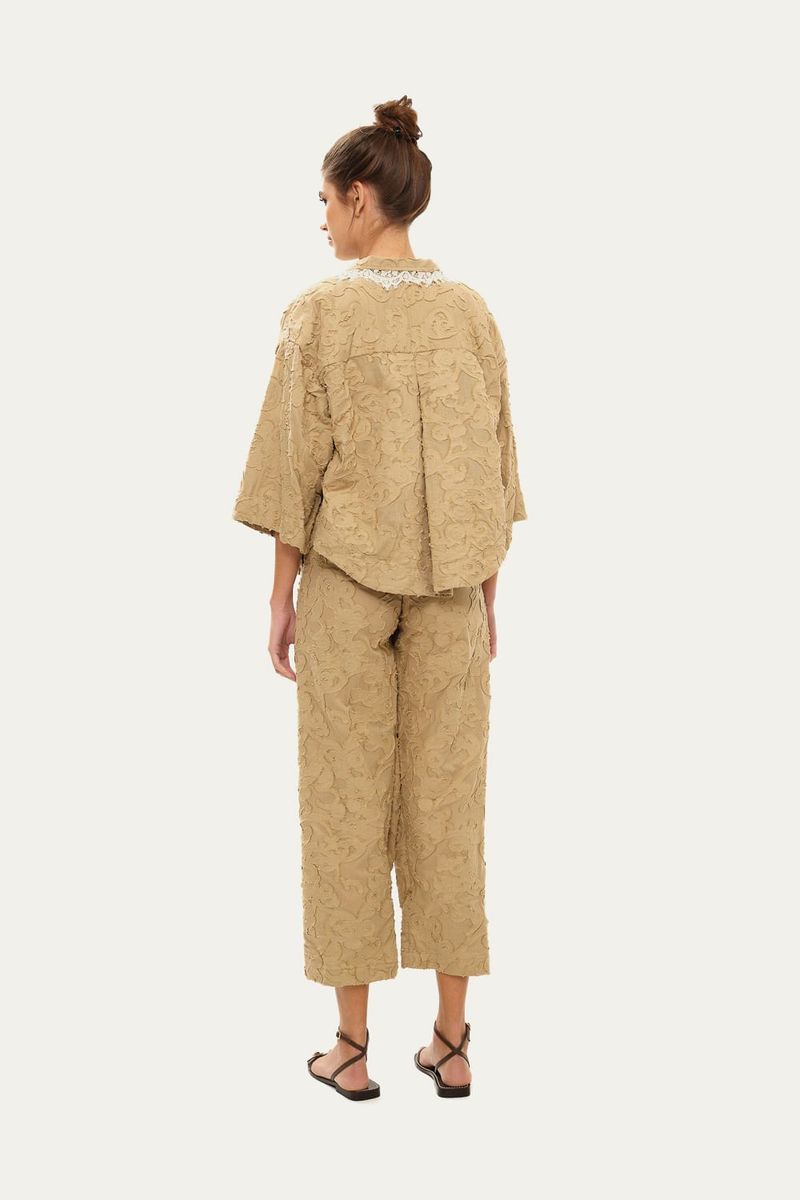 Conjunto Jacquard Com Renda A l m - BEGE 7