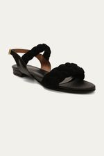 Sand lia Rasteira Chloe Camur a Tran ada BOTTI - PRETO 2