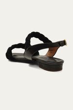 Sand lia Rasteira Chloe Camur a Tran ada BOTTI - PRETO 3