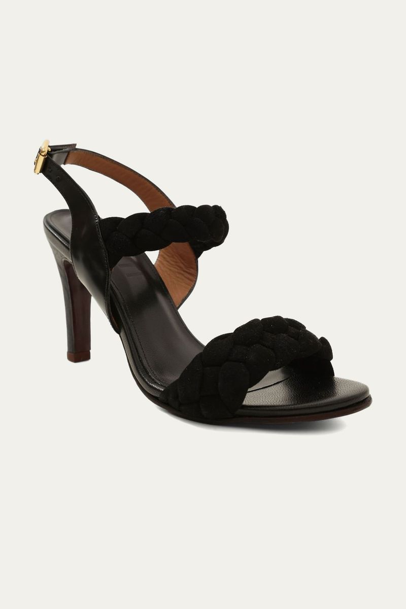 Sand lia Salto Alto Chloe Camur a Tran ada Botti - PRETO 2