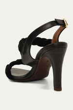 Sand lia Salto Alto Chloe Camur a Tran ada Botti - PRETO 3