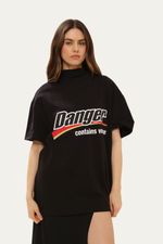 T-shirt Danger Francesca - PRETO 0