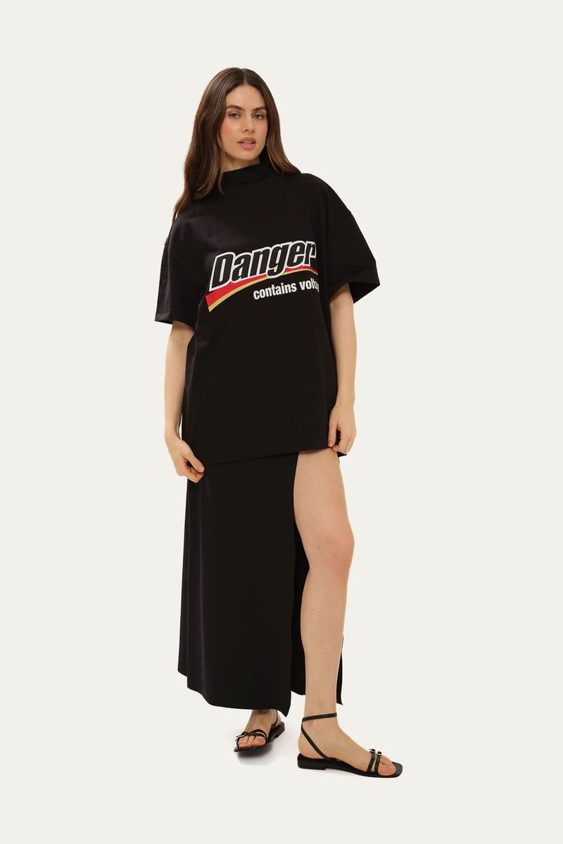 T-shirt Danger Francesca - PRETO 1