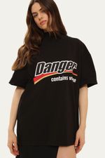 T-shirt Danger Francesca - PRETO 2