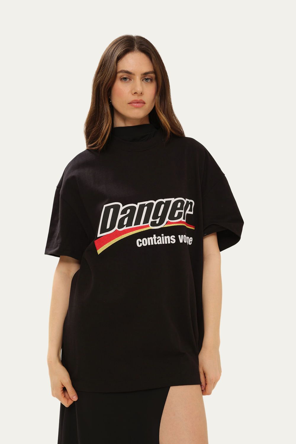 T-shirt Danger Francesca - PRETO 0