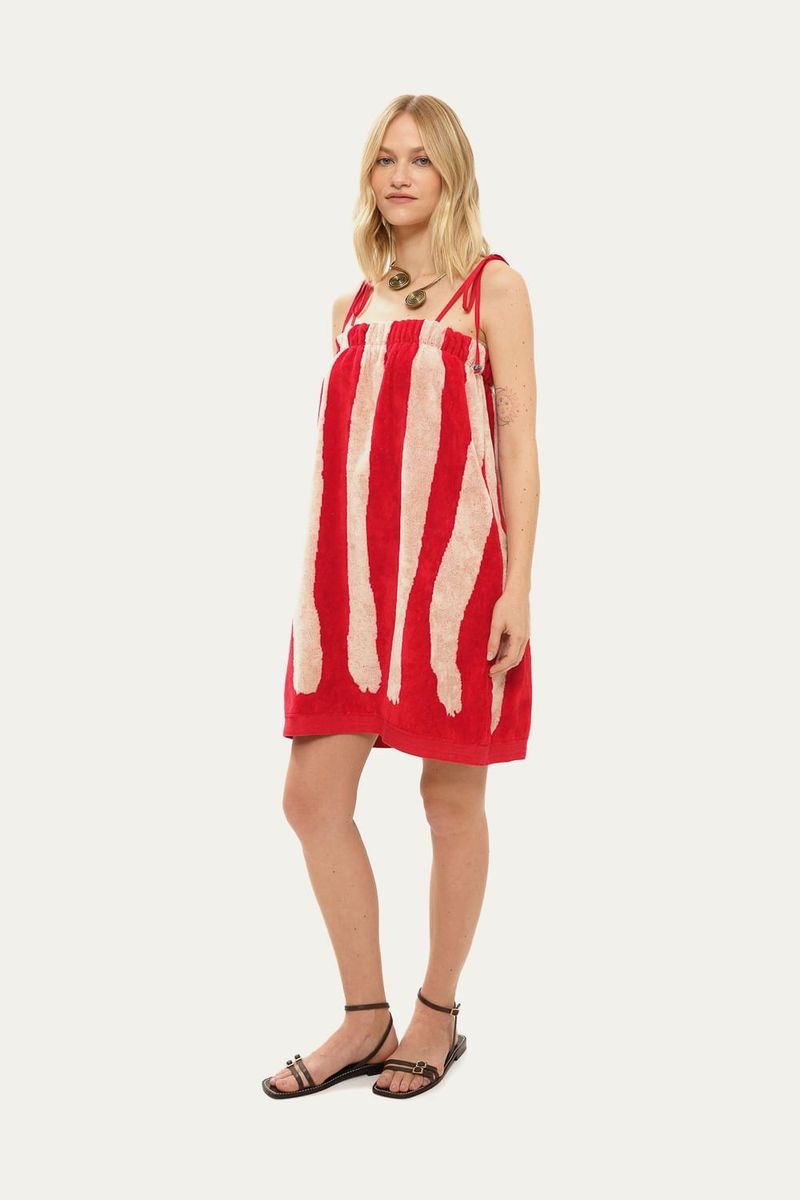 Vestido Mini Bahia Voa Voa - VERMELHO 2