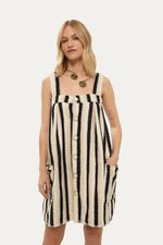 Vestido Mini Turqueza Voa Voa - PRETO E BRANCO 1