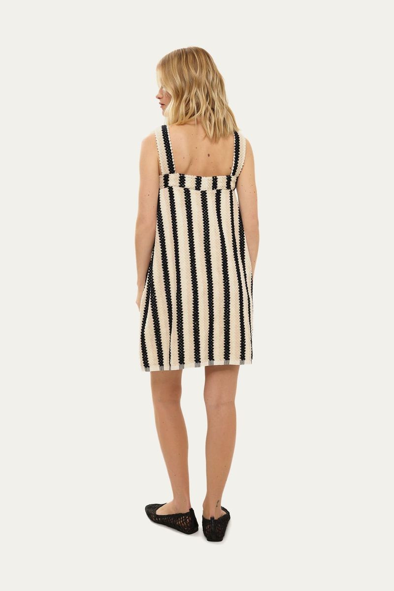 Vestido Mini Turqueza Voa Voa - PRETO E BRANCO 4
