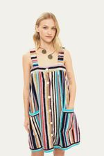 Vestido Mini Turqueza Missoni Voa Voa - MULTICOLORIDO 1