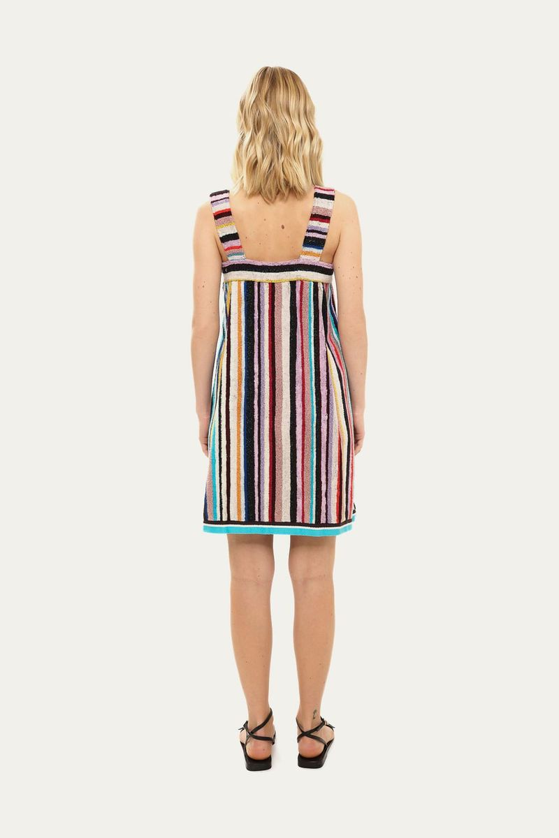 Vestido Mini Turqueza Missoni Voa Voa - MULTICOLORIDO 4
