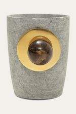 Vaso Pedra Sab o Quartzo Fum  Kuarar - MARROM 0