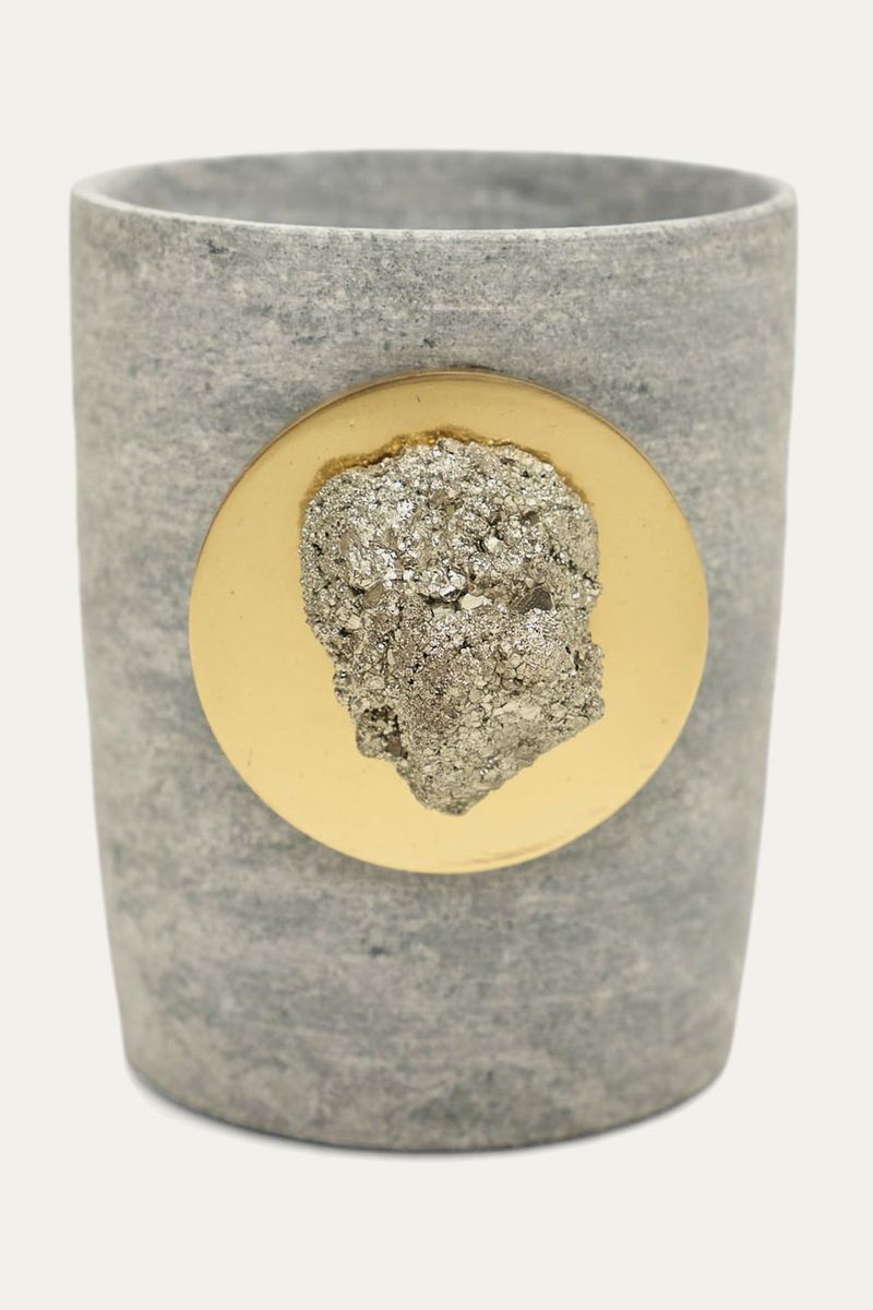 Vaso Pedra Sab o Pirita Kuarar - DOURADO 0