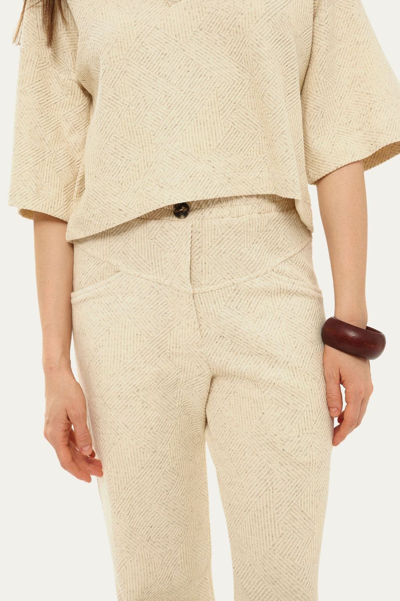 Cal a Reta Recortes Malha Text Norah Jour Et Nuit - OFF WHITE 3