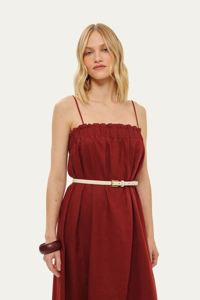 Vestido Longuete Aster ide A Niemeyer - VINHO 1